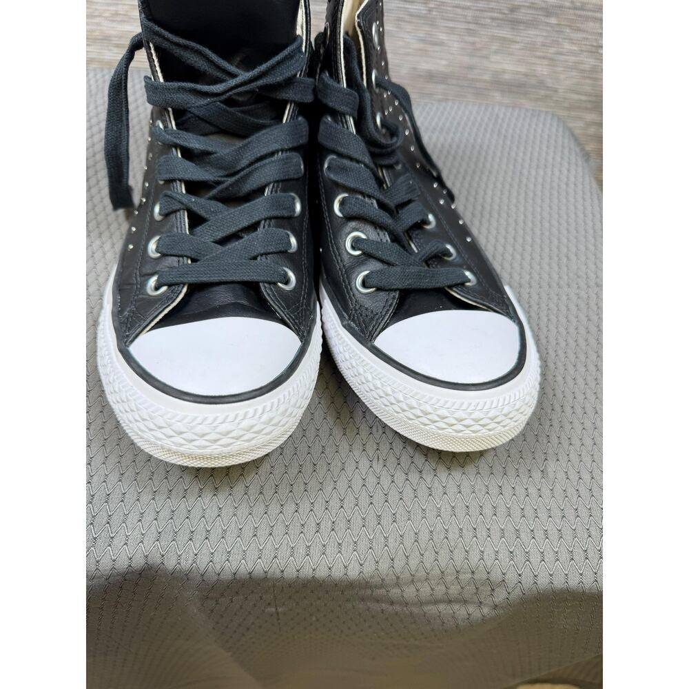Converse Chuck Taylor All Star 2 Shoes Womens 9 Black Leather Studded 561682C - Picture 10 of 12